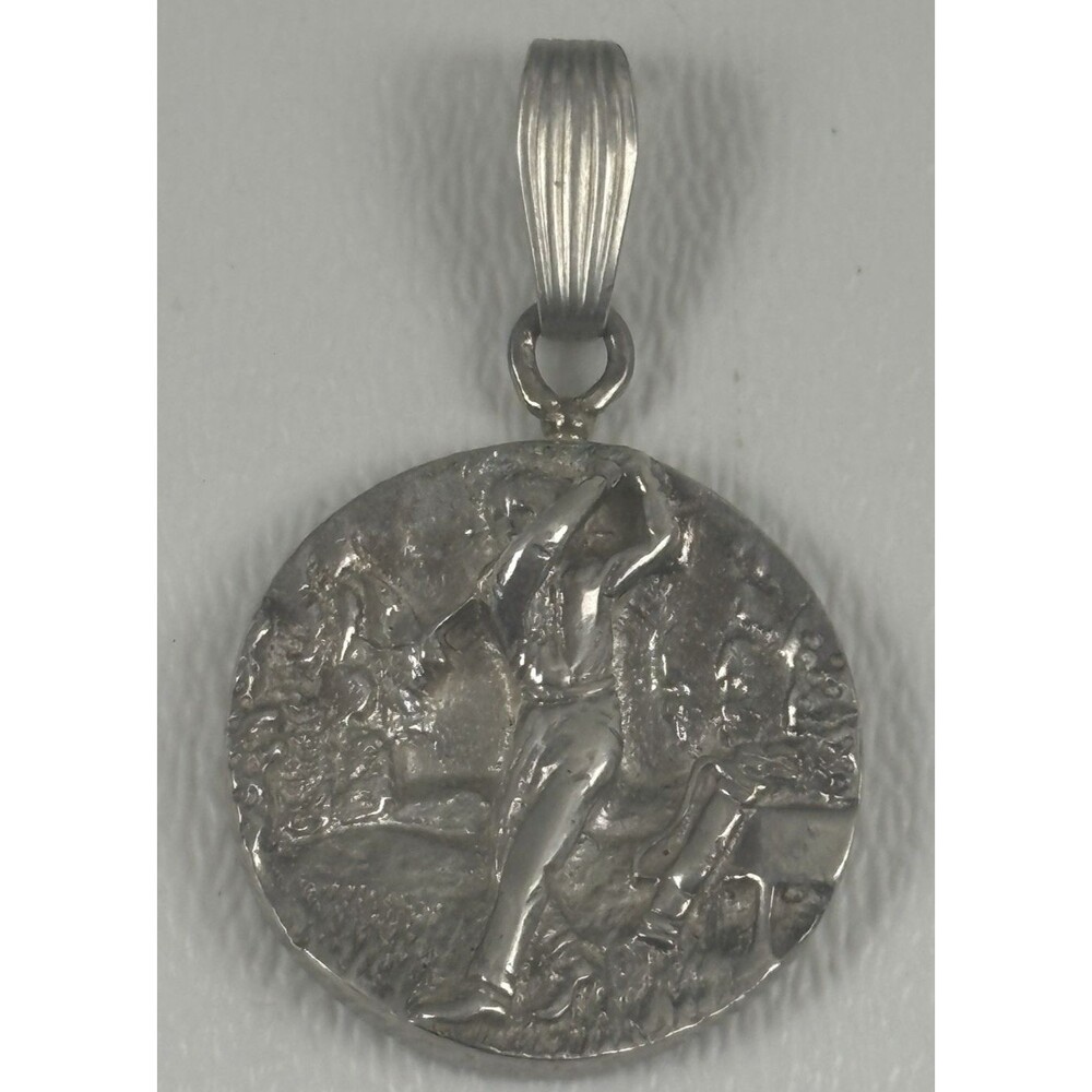 Vintage Sterling F & S Fenwick & Sailors "The Golfer" Sterling Silver Pendant